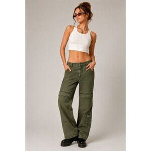 Pilcro Anthropologie Army Green Cargo Pants Utility Y2K Streetwear Size 27/4